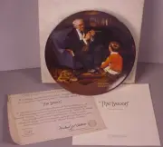 Norman Rockwell Collector Plate : The Tycoon MIB w/ COA 1982