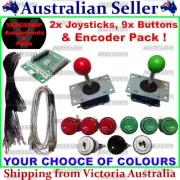 2x JOYSTICKS & 9x BUTTONS & XIN-MO USB Encoder - Pack Arcade or Mame