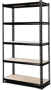 Giantz 1.8M x 0.9M Garage Shelving, Warehouse Racking System Rack Storage Shelves Industrial Commercial Organize Capacity, 5 Steel Metal Adjustable 1000KG Assembly Easy Black