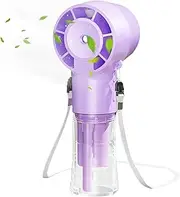Misting Fan - Rechargeable Mist Fan - Reusable Hot Weather Accessories, Portable Handheld Ventilator for Home, Studio, School