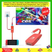 NINTENDO Switch Dock USB C Hub Adapter 4K@60Hz HDMI Docking Station Portable TV