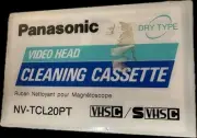 Panasonic VHSC Video Head Cleaning Cassette New Sealed NV-TCL20TP From Japan