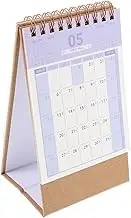 SEWACC Desk Calendar-2024 for Office Table Decorative Calendar Gold Lettering Stand up Flip Desktop Calendar