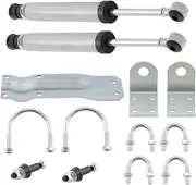 Dual Steering Stabilizer With Mounting Brackets Compatible for Dodge Ram 1500 4WD 1994-1999