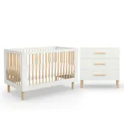 Torquay Cot + Chest (White/Natural) - Discover Now