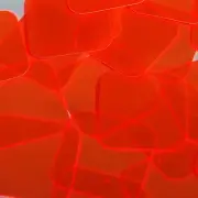 Square Vinyl Shape 40mm Orange Go Go Fluorescent Edge Glow