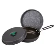 With Molly multi -folding frying pan + steamer set