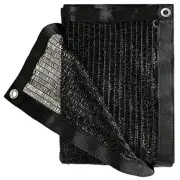 50% Black Shade Cloth 10x15FT Taped Edge with Grommets Sun Net Mesh for Garde...