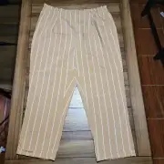 Charlotte Russe Ladies Slacks - Brown & White Stripes - Size 2XL - NWT