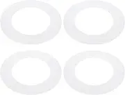 uxcell 4.3" ID 6.7" OD Plastic Trim Ring, 4 Pcs Ceiling Light Goof Rings Matte Circular Light Cover Lighting Fixture for Ceiling Wall Recessed Can Downlights, Translucent Matte White