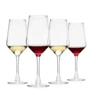 Wine Glasses Set of 4, 13.5oz Red & White Wine Glass for Party, Long Stem Win...