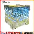 Tulip Night Light Handmade DIY Magic Cube Tulips Flower Table Lamp Mirror(2B)