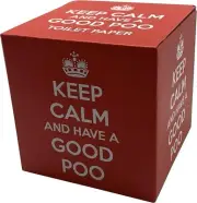 KEEP CALM & HAVE A GOOD POO Toilet Paper Roll - Funny GaG Bathroom Party Joke