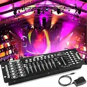 512 DMX Controller, 192 Channel Club Light Controller DMX Console Stage Lighting Controller Panel for DJ,Wedding, Party, Bar,Disco, Live,Valentine's Day