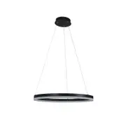 Oriel Lighting Cronus Modern Tricolour LED Halo Pendant Light Black 60cm