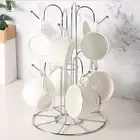 Cup Drying Rack with 8 Hooks Drainer Coffee Bar Decor Stylish for Mugs Home