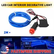 LED Strip Light Indoor Decor Interior Ambient Lamp Flexible Neon Wire Blue EAP