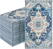 Whaline 100Pcs Boho Guest Napkin Floral Disposable Paper Napkin Flower Dinner Hand Towel Napkin for Home Kitchen Bathroom Holiday Party Supplies