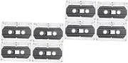 MERRYHAPY 8 Pcs Blank Audio Tape Cassette Casettes Tape Recording Clear Tape Empty Audio Tapes Recordable Audio Tapes Plastic Black