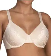 Vanity Fair 76080 Beauty Back Minimizer Underwire Bra 42D Damask Neutral Lace
