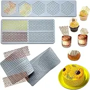 Acxydm 4PCS Honeycomb Mold,Tuile Molds Silicone Honeycomb Baking Mold,Honeycomb Mold Silicone Fondant Molds 3D Beehive Candy Silicone Molds,Chocolate Molds Set Sugar Bees for Cake Decorating