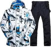 [GS SNOWING] Men's Winter Windproof Waterproof Snowsuit Snowboard Jacket and Ski Pants