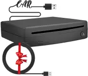 External USB CD Player for Car, Portable Plugs in CD Player with Extra USB Ca...
