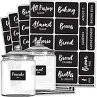 128 Pcs Preprinted Chalkboard Pantry Labels for Storage Bins & Kitchen Organi...
