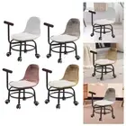 Low Height Rolling Stool Kids Swivel Chair with Back Support