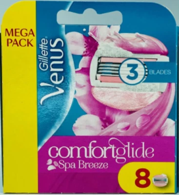 Gillette Venus Comfortglide Spa Breeze Razor Blade Cartridges, 8 Count - MEGA