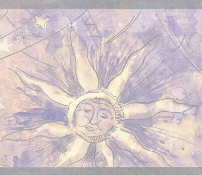 SUN MOON & STARS WALLPAPER BORDER B743004