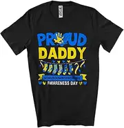 [Generic] Proud Daddy; Lovely Mother's Day World Down Syndrome Awareness Ribbon; Family Group Unisex T-Shirt
