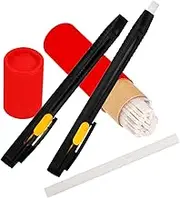 HOMSFOU 2 Set DIY Sewing Marking Pen Set Replaceable Tailor Chalk for Marking Ergonomic Design Easy to Remove Marks for Dressmaking and Quilting