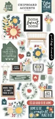 Echo Park Chipboard 6"X13"-Good To Be Home - 3 Pack