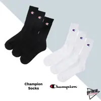 在飛比找蝦皮商城優惠-CHAMPION SOCKS 黑白 長襪 小LOGO 基本款