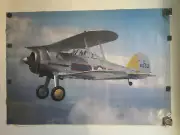 PLAISTOW PICTORIAL #C87 GLOSTER GLADIATOR SHUTTLEWORTH COLLECTION POSTER 25"X35"