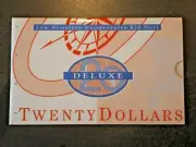 1995 LOW NUMBERED UNC $20 NOTE - DELUXE NPA FOLDER......BLACK SERIALS.