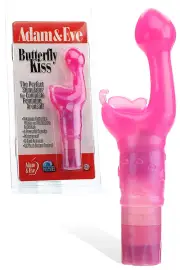 Adam and Eve Butterfly Kiss 7.25" Rabbit Vibrator with Clitoral Teaser