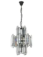 Empire 10 Light Crystal Chandelier in Black
