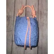 DOLCE & GABBANA BLUE JASMINE Mini Bucket Bag Makeup Cosmetic Fragrance Handbag