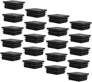 TEHAUX 20pcs Square Plastic Hole Plugs Durable Inserts for Furniture Legs Railing Posts Tubing Non Slip Lightweight for Home Outdoor Use
