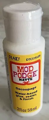 Mod Podge Matte Finish Decoupage 2 Ounce Water Based Glue Sealer And Finish