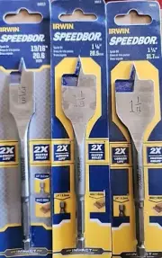 Irwin Speedbor Spade Bits 3pc--13/16, 1 ¹/⁸, 1 ¹/⁴