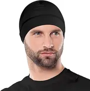 [OutdoorEssentials] Skull Cap Helmet Liner & Running Beanie for Men, Winter Running Hat, Thermal Cycling Hat