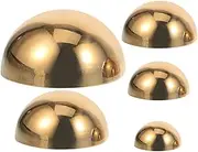 ifundom 5pcs Stainless Steel Garden Spheres Durable Reflective Mirror Balls for Decor Elegant Half with Coating for Stylish Decoration