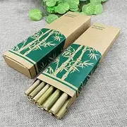 [YANTALHKBHDAU] Environmentally Friendly Natural Bamboo Straws, Reusable Straws and Straw Cleaning Brush Linen Bag Set Kitchen Drinkware Supplies (Color : Kraft Box)