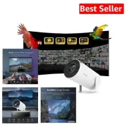 Portable High-Definition Projector: 180° Rotation, Wi-Fi 6 & Built-in Speaker