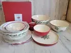 Lenox NEW holiday luna 8 piece nesting dinnerware set bowl plate Xmas set decor