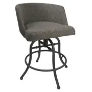 Swivel Tilt Counter Metal Bar Stool 26" Joey - Mojave Grey - Grey