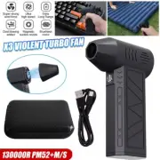 Compressed Air Duster Mini Blower Home Car PC Pet Cleaner Air Jet Fan Turbo Fan